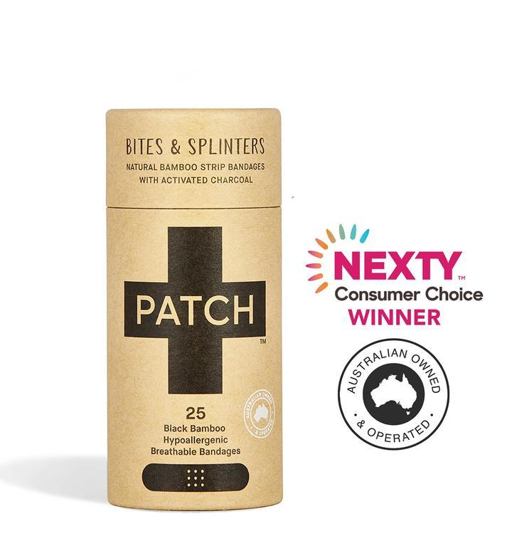 PATCH - Komposterbare plastre af bambus - Aktivt kul - 25stk PATCH