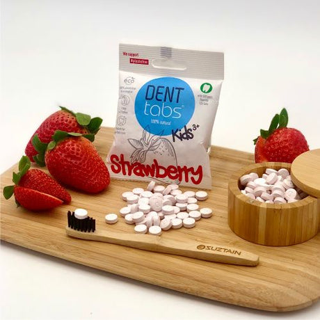 Denttabs - Tandpasta tabletter Børn - Jordbær - u/fluor - 125 Denttabs