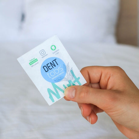 Denttabs - Små samples pakker uden fluorid - Mint - 4 stk Denttabs