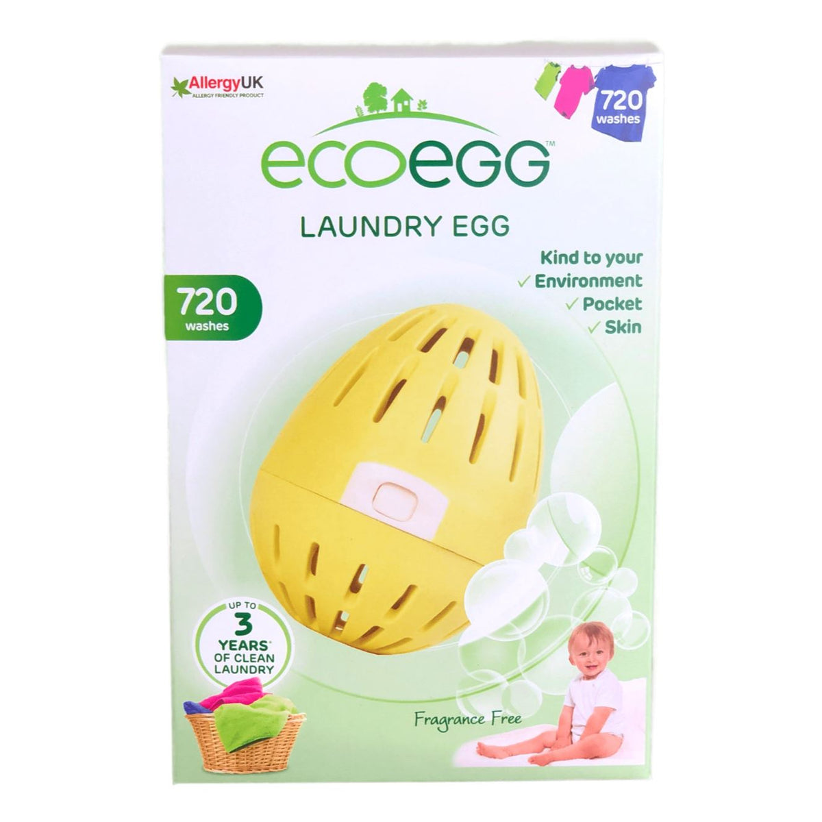 I de fleste tilfælde medlem lektier Ecoegg - Vaskeæg uden duft - 720 vaske - allergivenlig – Suztain A/S