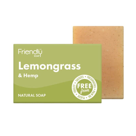 Friendly Soap - Sæbebar med Citrongræs & Hamp - 95 gram Friendly Soap