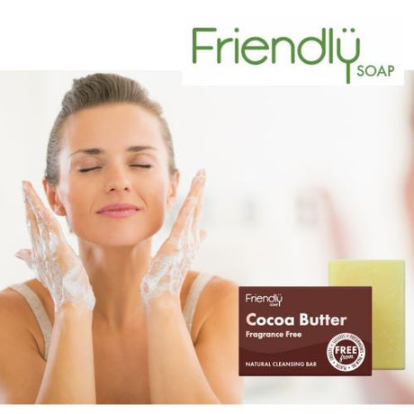 Friendly - Ansigtssæbe med Kakaosmør - 95 gram Friendly Soap