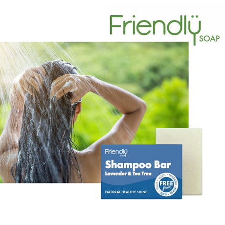 Friendly - Shampoobar med Lavendel og Tea Tree- 95 gram Friendly Soap