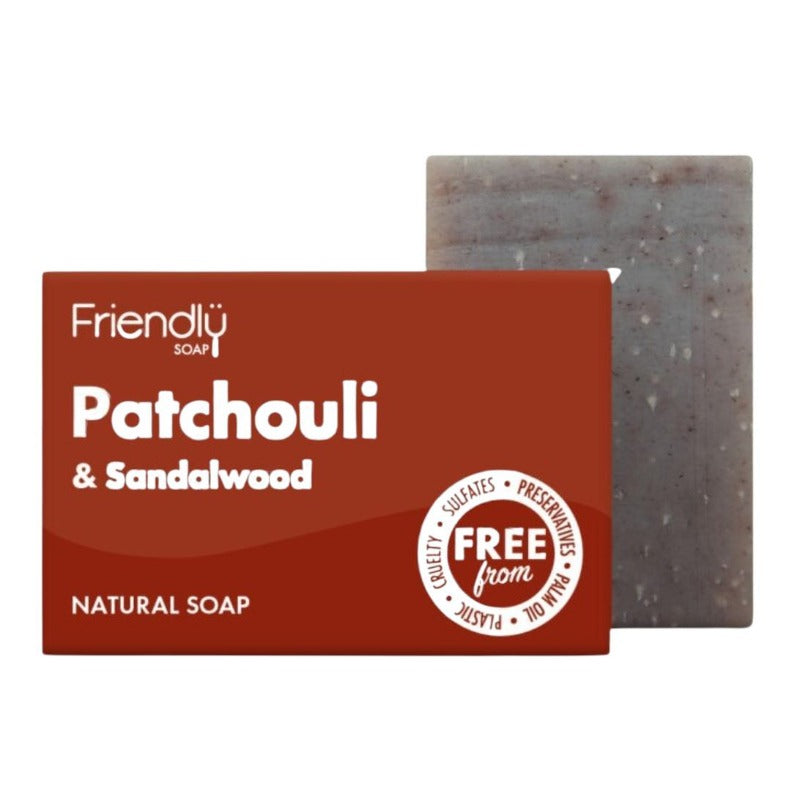 Friendly Soap - Patchouli & Sandalwood - 100% Naturlig og Vegansk Friendly Soap 
