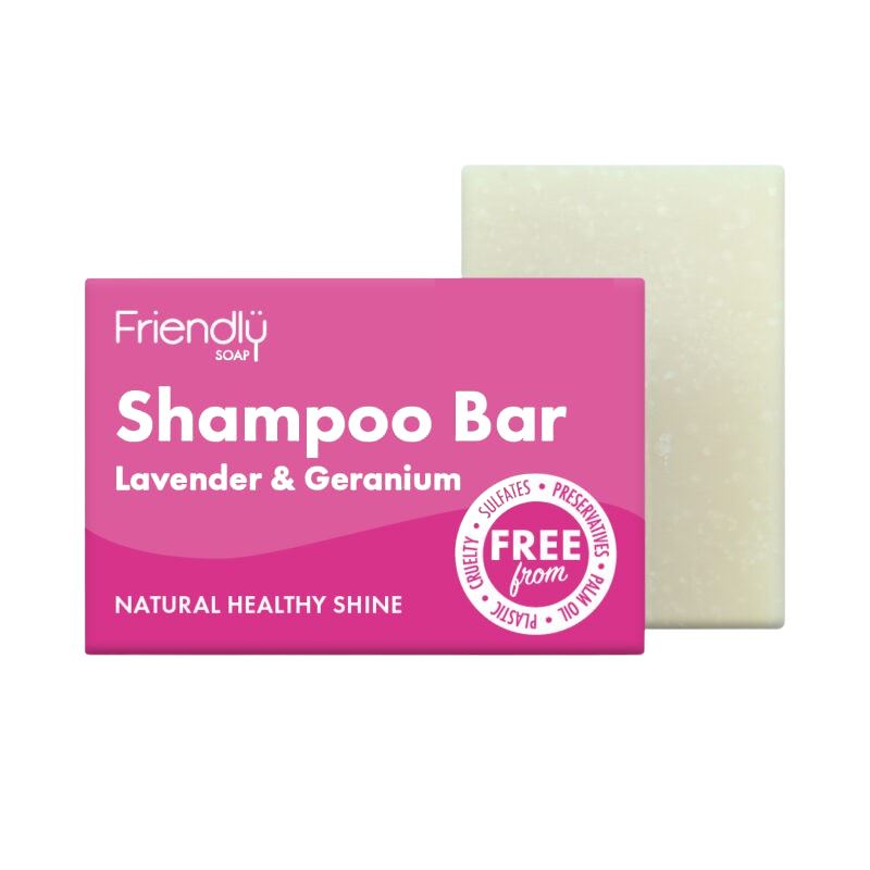 Friendly - Shampoobar med Lavendel & Geranium - 95 gram Friendly Soap