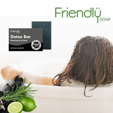Indlæs billede til gallerivisning Friendly - Detox bar med Rosmarin, Lime &amp; Kul - 95 gram Friendly Soap 
