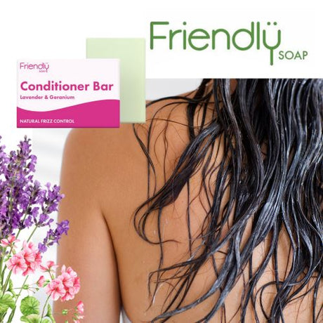 Friendly - Conditioner bar - Lavendel & Geranium - 95g Friendly Soap