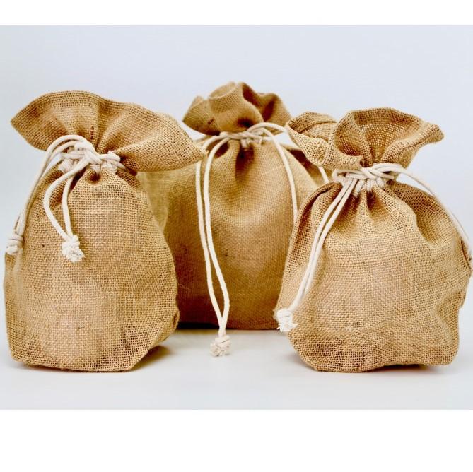 Suztain - Zero waste indpakning Jute pose 5L - 25x20x10 cm - jutepose Suztain