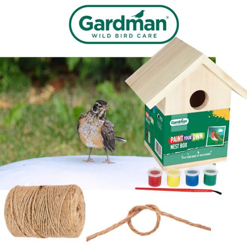 Gardman - Mal Selv Fuglekasse incl 4 farver Gardman