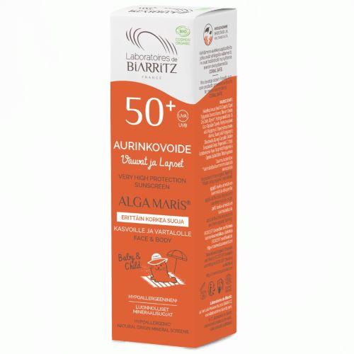 Alga Maris - Solcreme Børn - SPF50+ - 100ml - Økologisk Laboratoires de Biarritz