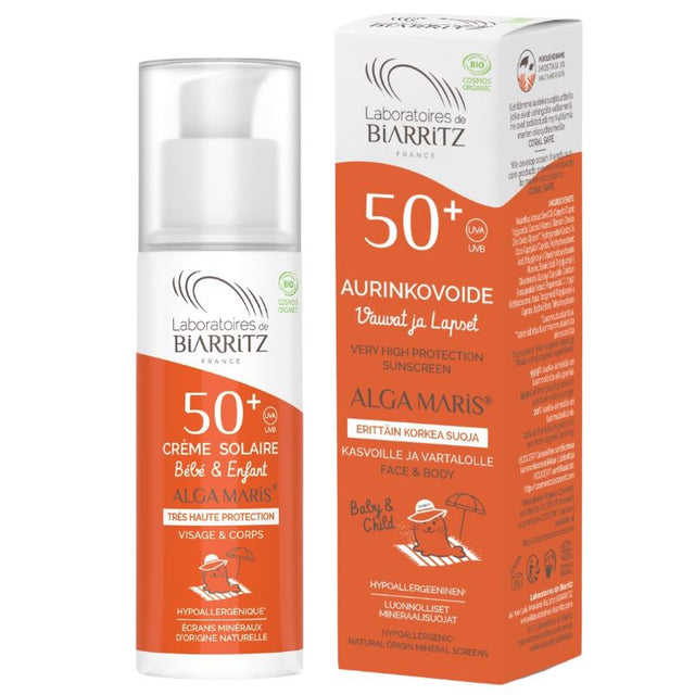 Alga Maris - Solcreme Børn - SPF50+ - 100ml - Økologisk Laboratoires de Biarritz
