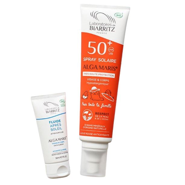 Alga Maris - SPF50+ spray 150ml & After Sun 30ml - Økologisk Laboratoires de Biarritz
