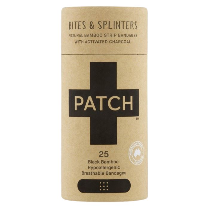 PATCH - Komposterbare plastre af bambus - Aktivt kul - 25stk PATCH