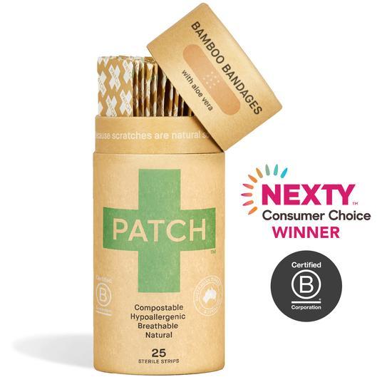 PATCH - Komposterbare plastre af bambus - Aloe Vera - 25stk PATCH