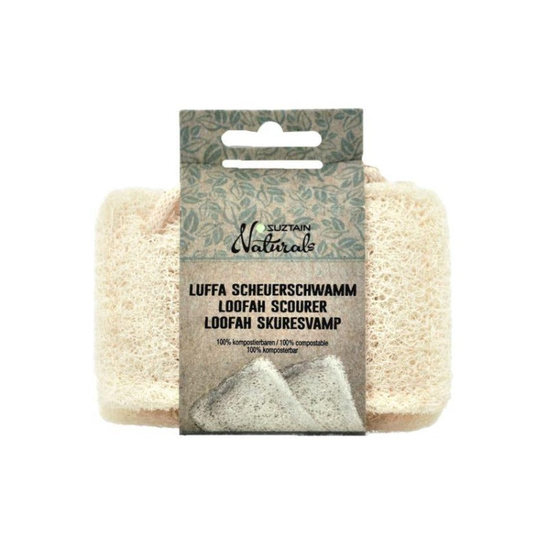 Suztain Naturals - Skuresvamp af Loofah 2-pak Suztain