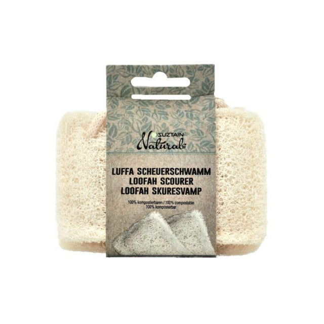 Suztain Naturals - Skuresvamp af Loofah 2-pak Suztain