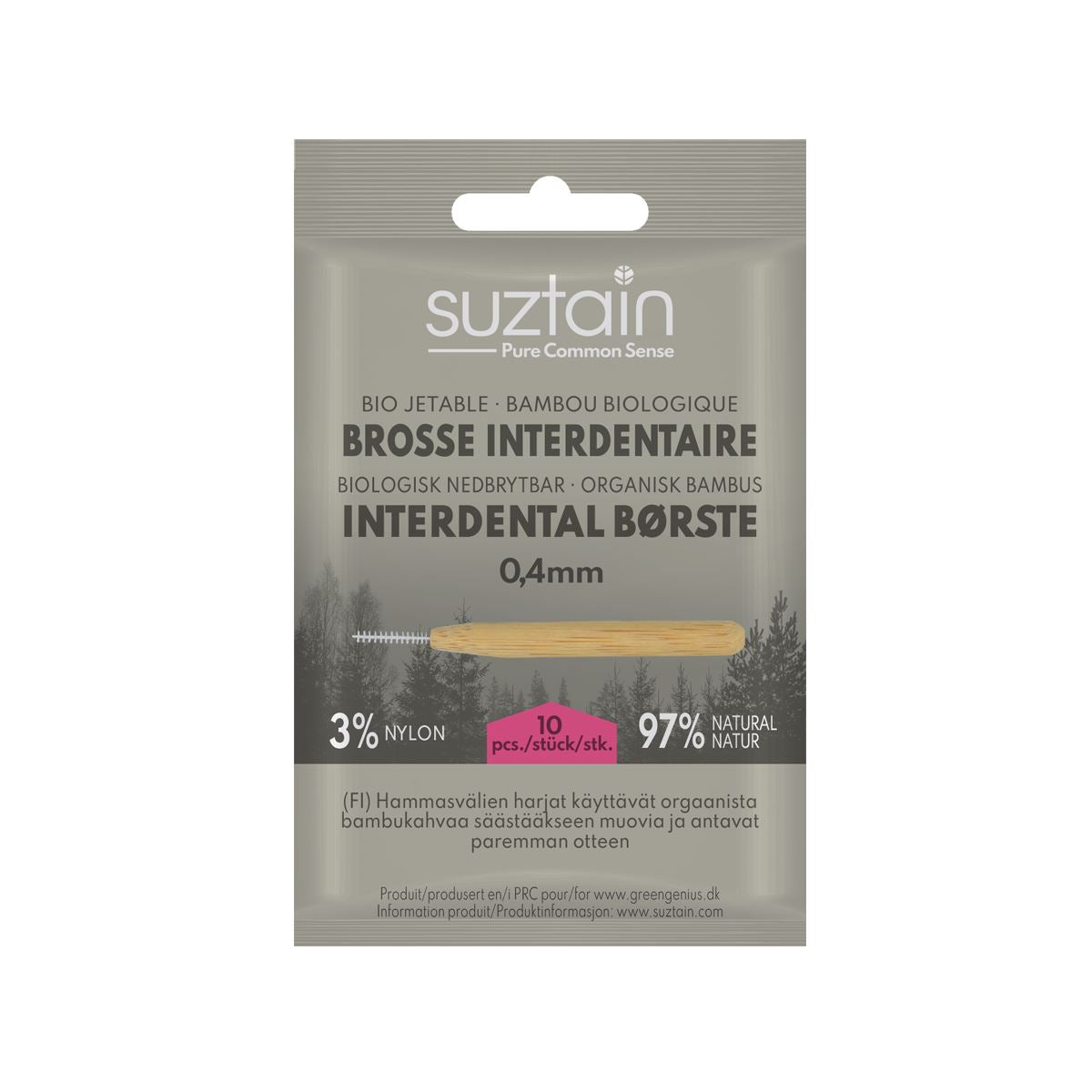Suztain - Mellemrumsbørster - 0.4mm - 10 stk Suztain