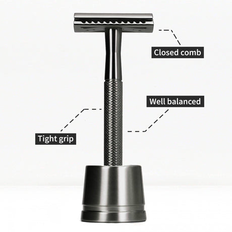 Bambaw Barberskraber Safety Razor Med Holder - Sort