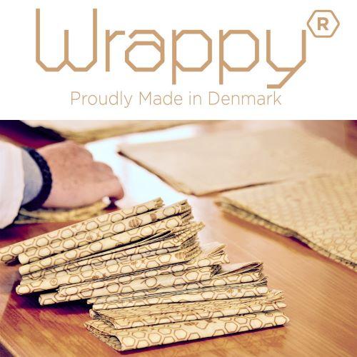 Wrappy bivoks genbrugelig madindpakning, 2 store ark Wrappy