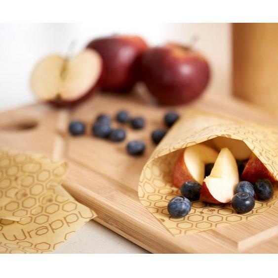 Wrappy bivoks genbrugelig madindpakning - 5 små ark Wrappy