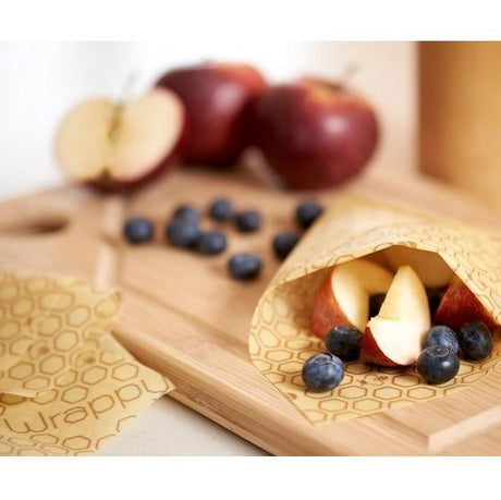 Wrappy bivoks genbrugelig madindpakning - 5 små ark Wrappy