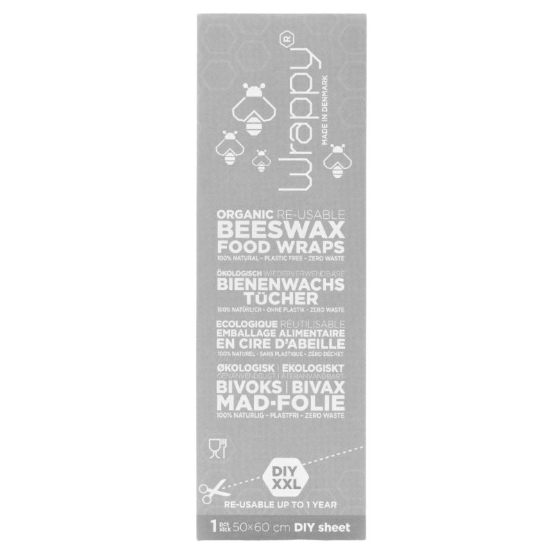 Wrappy bivoks genbrugelig madindpakning 1 ark DIY klip selv Wrappy