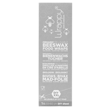 Wrappy bivoks genbrugelig madindpakning 1 ark DIY klip selv Wrappy