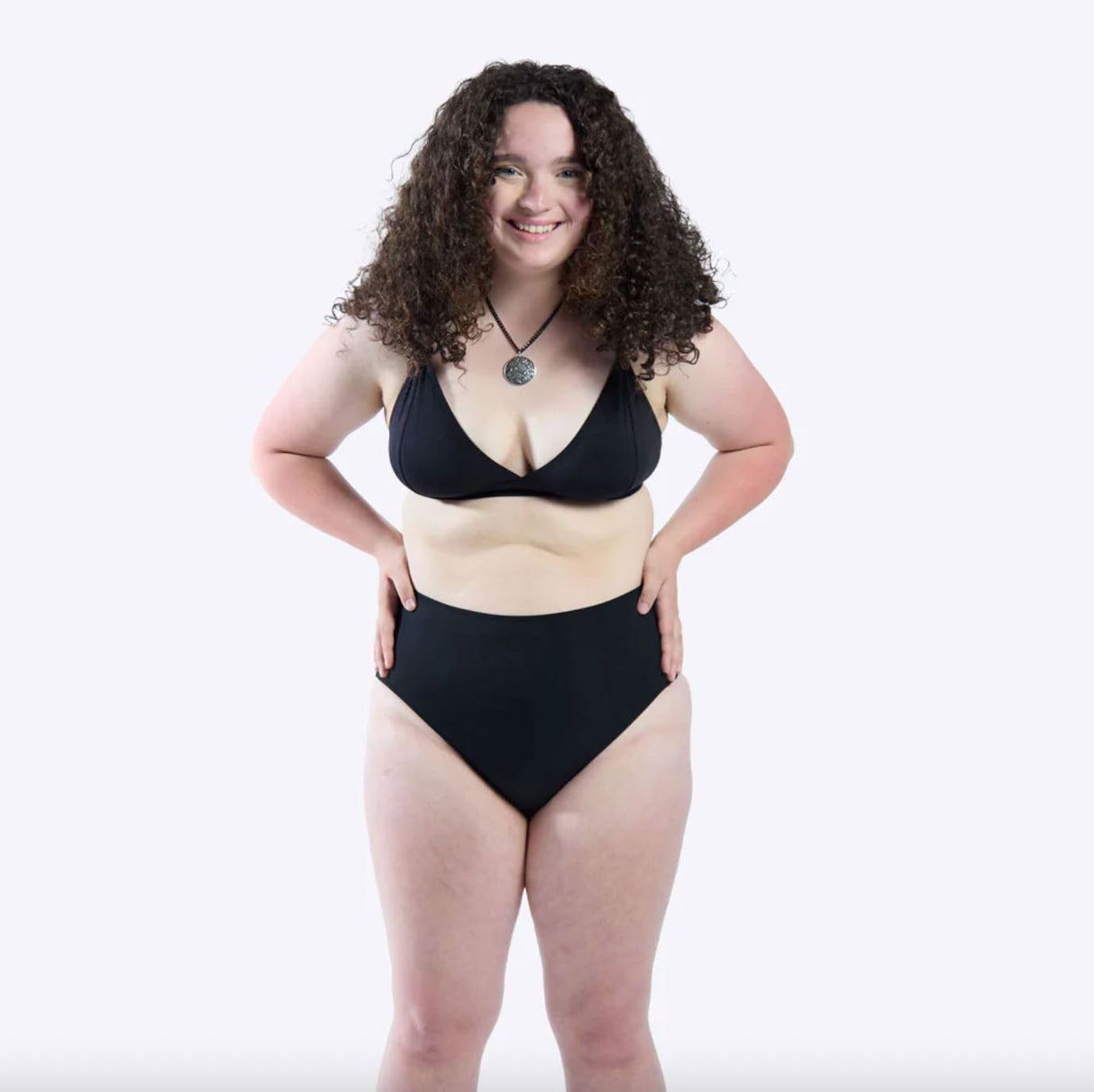 WUKA Bikini menstruationstrusse - High Waist - Sort