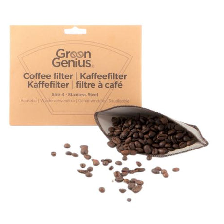 GreenGenius - Kaffefilter Str. 4 af rustfrit stål GreenGenius