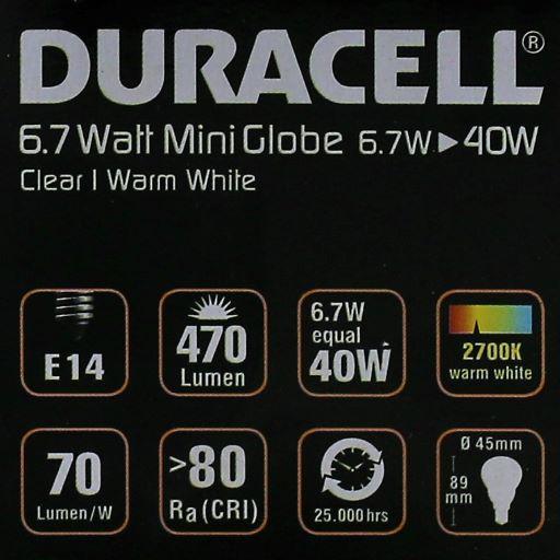 Duracell LED Krone pære E14 470Lm Duracell