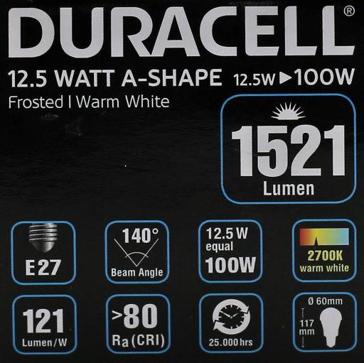 Duracell - LED Globepærer (A-shape) 1521Lm Duracell