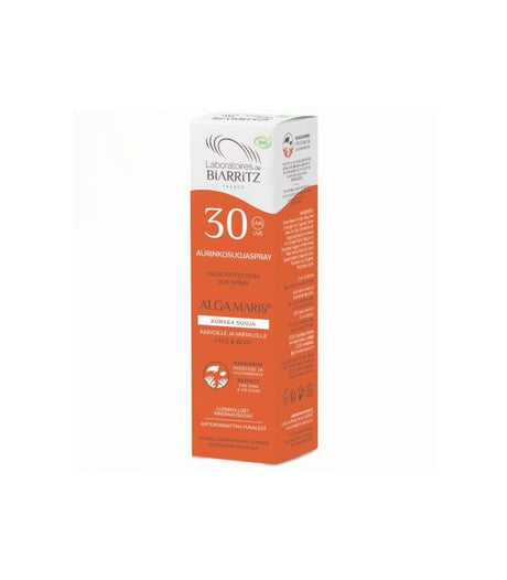 Alga Maris - Solcreme Spray - SPF30 - 100ml - Økologisk Laboratoires de Biarritz
