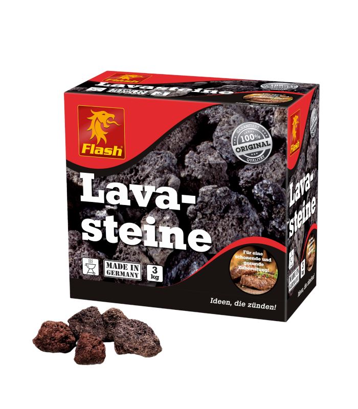 Flash Lava Sten til Gasgrill, spar på folie og gas, 3 kg Flash