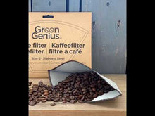Indlæs og afspil video i gallerivisning GreenGenius - Genanvendeligt Kaffefilter
