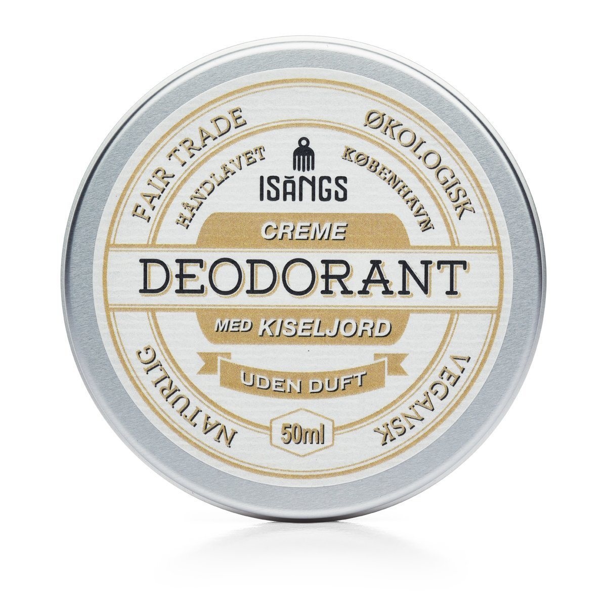 Isangs Creme Deodorant med Kiseljord - Uden Duft Isangs