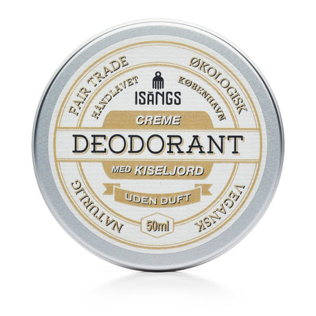 Isangs Creme Deodorant med Kiseljord - Uden Duft Isangs