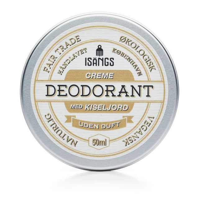 Isangs Creme Deodorant med Kiseljord - Uden Duft Isangs