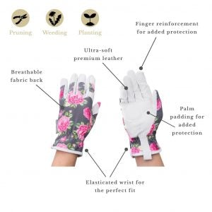 Kent & Stowe Læderhandsker grå - Small