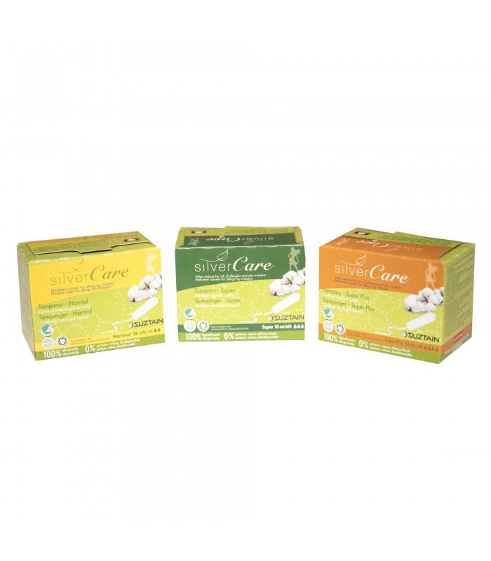 Silvercare by Suztain - Tampon ud. hylster - 15 stk - Super Plus Silvercare