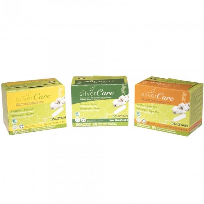 Silvercare by Suztain - Tampon uden hylster - 18 stk - Super Silvercare