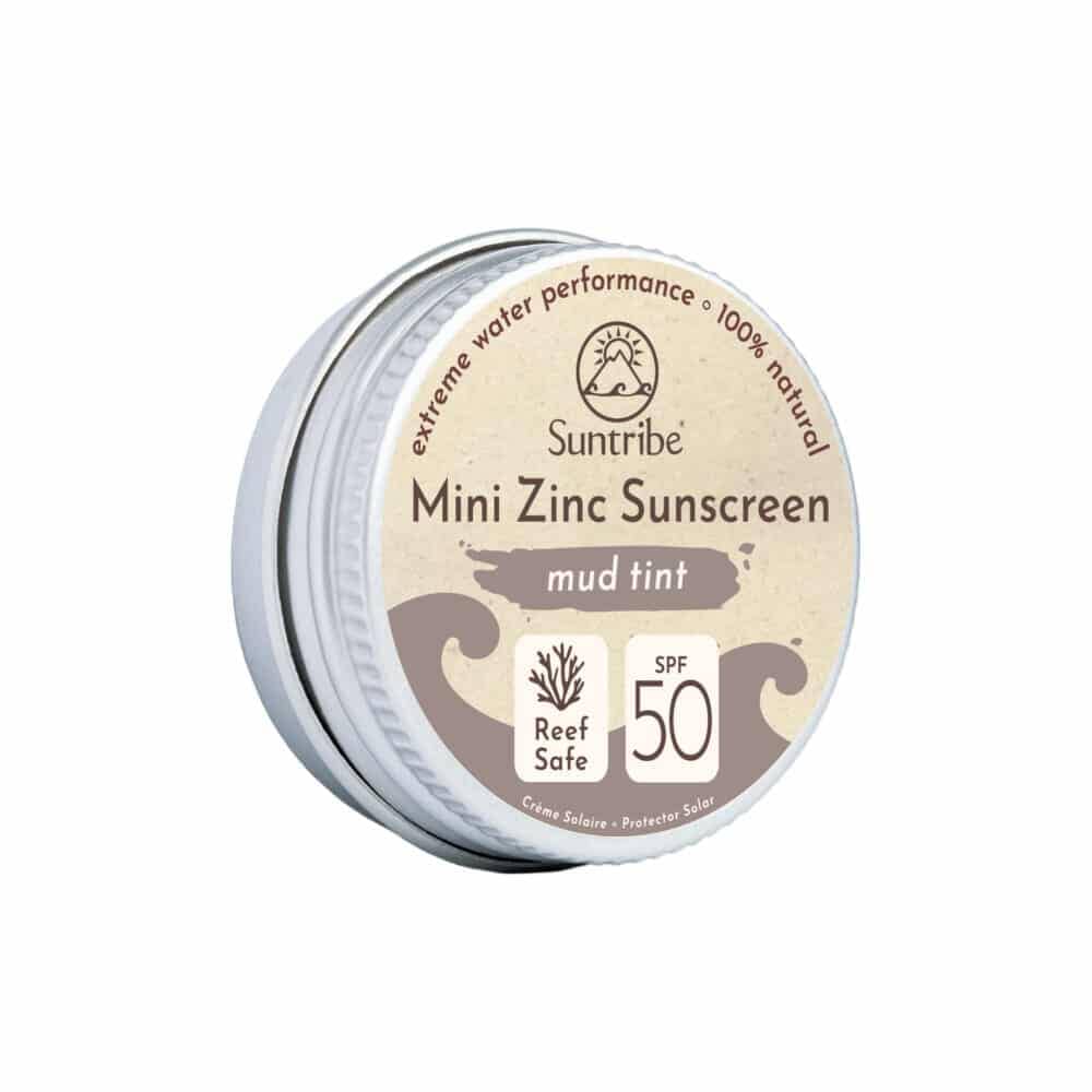 Suntribe Naturlig Ansigts & Sport Mini Solcreme SPF 50 - Mud Tint