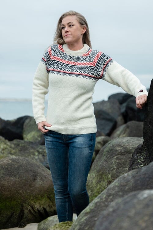Norsk sweater Ikon fra Norwool af 100% ren uld - Hvid