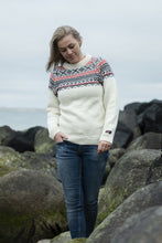 Indlæs billede til gallerivisning Norsk sweater Ikon fra Norwool af 100% ren uld - Hvid
