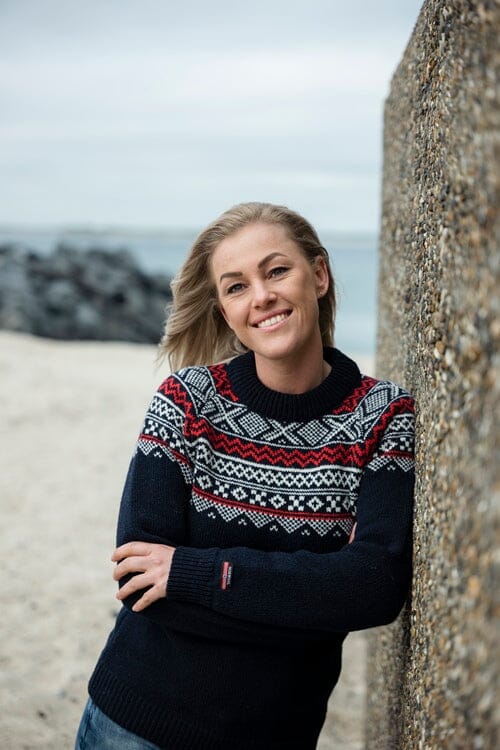 Norsk sweater Ikon fra Norwool af 100% ren uld - Navy