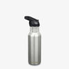 Klean Kanteen 532ml Classic Drikkedunk Sugerør - Brushed Stainless Suztain A/S
