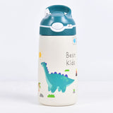 Børne Drikkedunk med Sugerør 400 ML - Grøn
