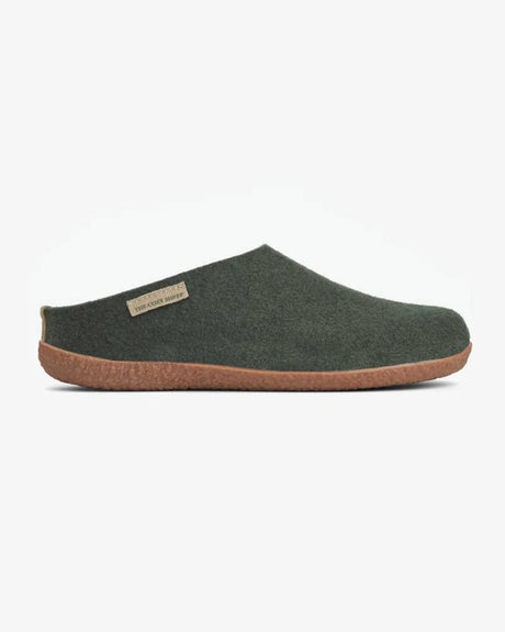 The Cozy Sheep Tøffel med gummisål – The Forrest Green