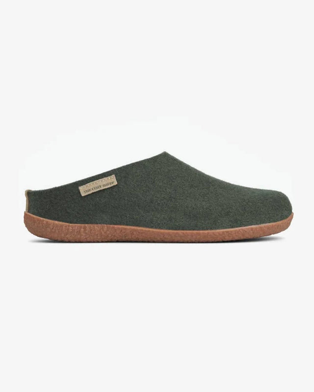 The Cozy Sheep Tøffel med gummisål – The Forrest Green