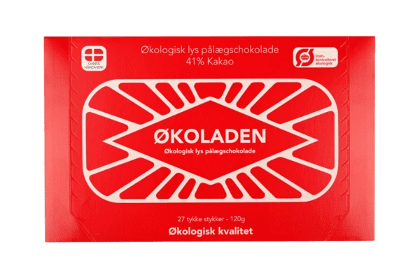 Økoladen 27 stk. pålægschokolade - Lys 41%