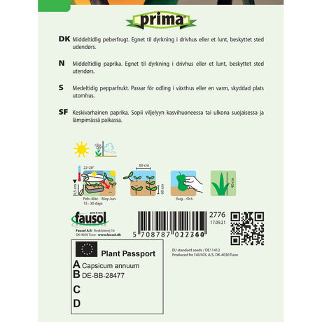 PRIMA® Peberfrugt